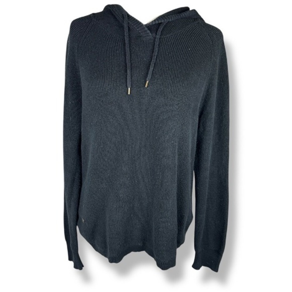 Lauren‎ Ralph Lauren Hoodie Womens Size Large Black Knit Top Pullover Capsule